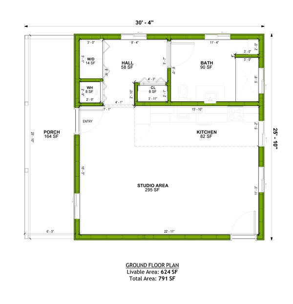 House Design - Farmhouse Floor Plan - Main Floor Plan #1106-164
