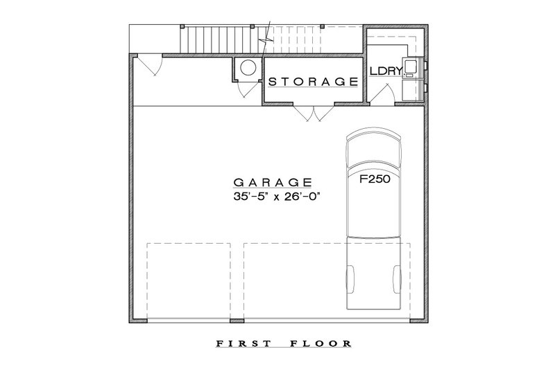 Architectural House Design - Floor Plan - Main Floor for Farmhouse House Plan #935-26, 1 bath