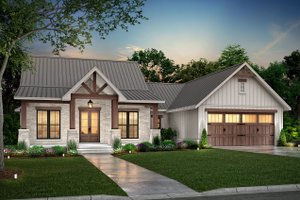 Architectural House Design - Ranch Exterior - Front Elevation Plan #430-292
