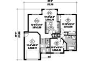 Traditional Style House Plan - 2 Beds 1 Baths 997 Sq/Ft Plan #25-4626 