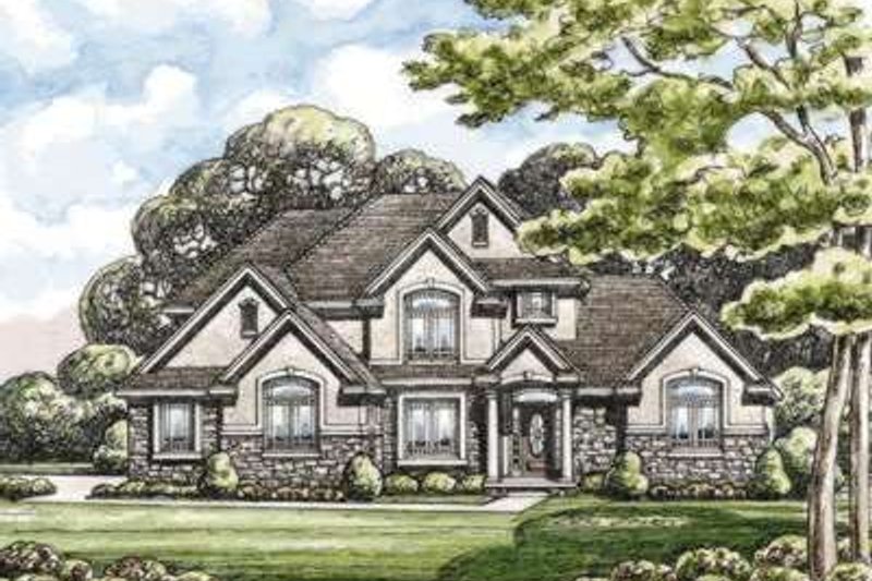 Traditional Style House Plan - 4 Beds 4 Baths 2999 Sq/Ft Plan #20-1824