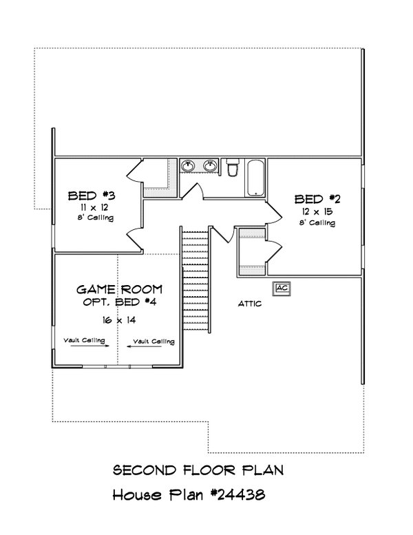 Cottage Floor Plan - Upper Floor Plan #513-2231