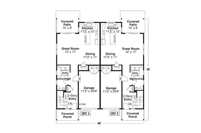 Dream House Plan - Floor Plan - Main Floor for Contemporary House Plan #124-1365 - 6 bed, 5 bath