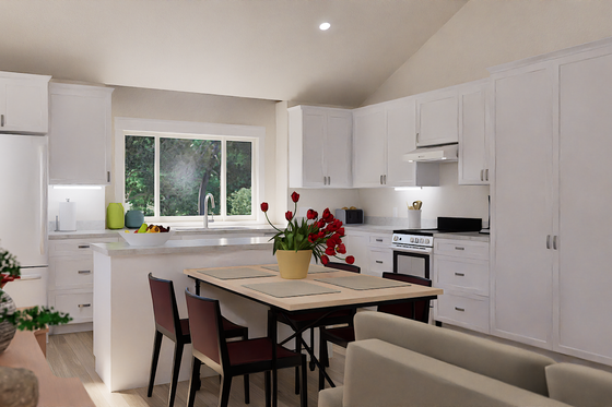 Interior - Kitchen for Farmhouse House Plan #1099-10 - 1 bed, 1 bath