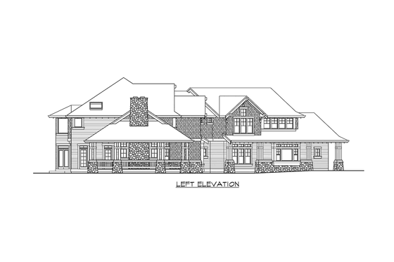 Exterior - Other Elevation 1 for Craftsman House Plan #132-166 - 5 bed, 4.5 bath