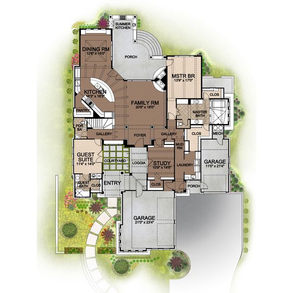 Home Plan - Prairie Floor Plan - Main Floor Plan #80-198