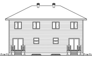 Exterior - Rear Elevation for Modern House Plan #23-2639 - 6 bed, 2 bath