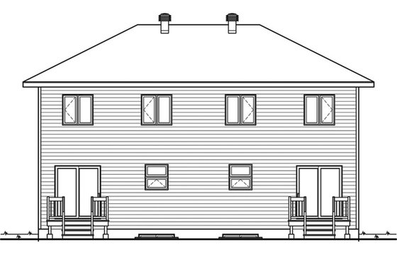 Exterior - Rear Elevation for Modern House Plan #23-2639 - 6 bed, 2 bath