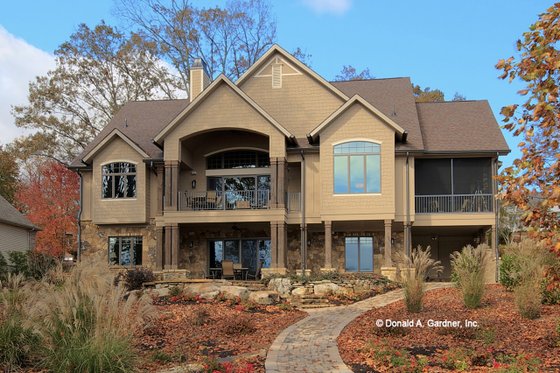 Exterior - Rear Elevation for Craftsman House Plan #929-861 - 4 bed, 4 bath