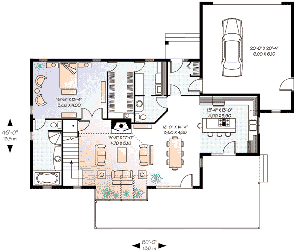 House Plan Design - Contemporary Floor Plan - Main Floor Plan #23-397