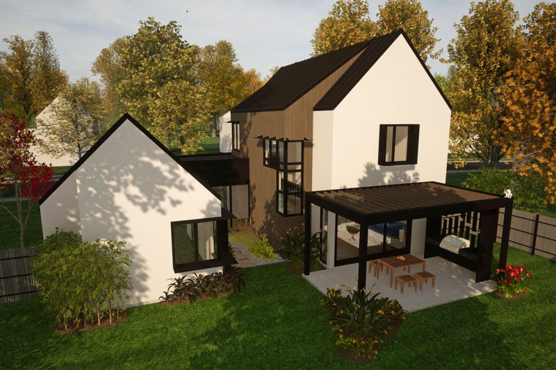 Home Plan - Exterior - Other Elevation 2 for Contemporary House Plan #80-223 - 3 bed, 3 bath