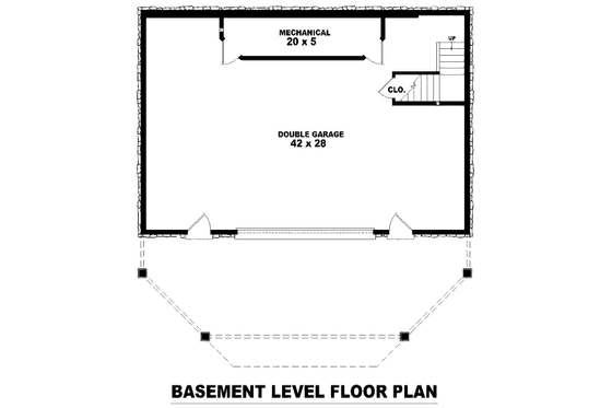 Floor Plan - Lower Floor for Contemporary House Plan #81-695 - 3 bed, 3 bath