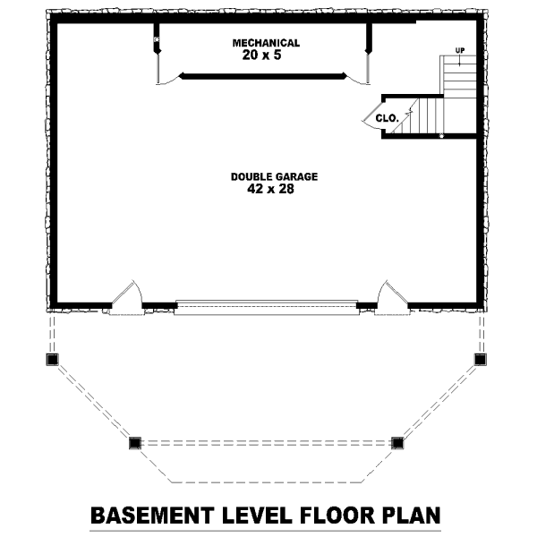 Contemporary Floor Plan - Lower Floor Plan #81-695