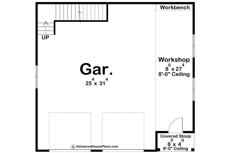 Home Plan - Floor Plan - Main Floor for Modern House Plan #455-463, 0 bath
