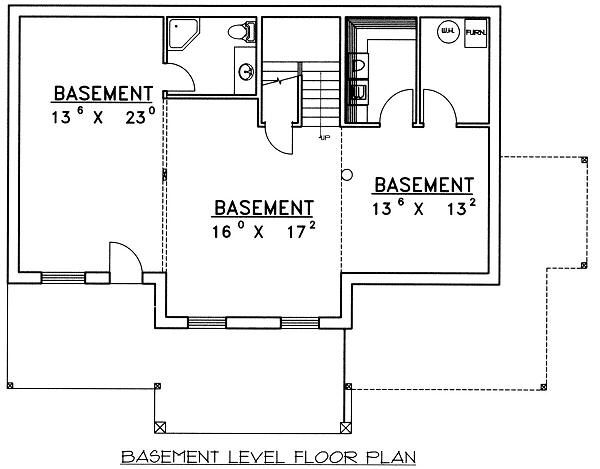 House Plan Design - Bungalow Floor Plan - Lower Floor Plan #117-525