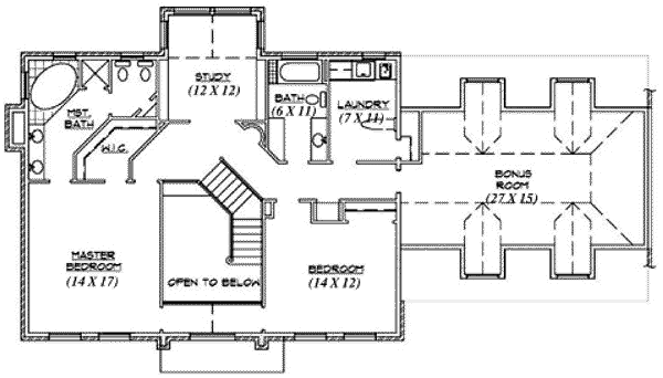 European Floor Plan - Upper Floor Plan #5-192