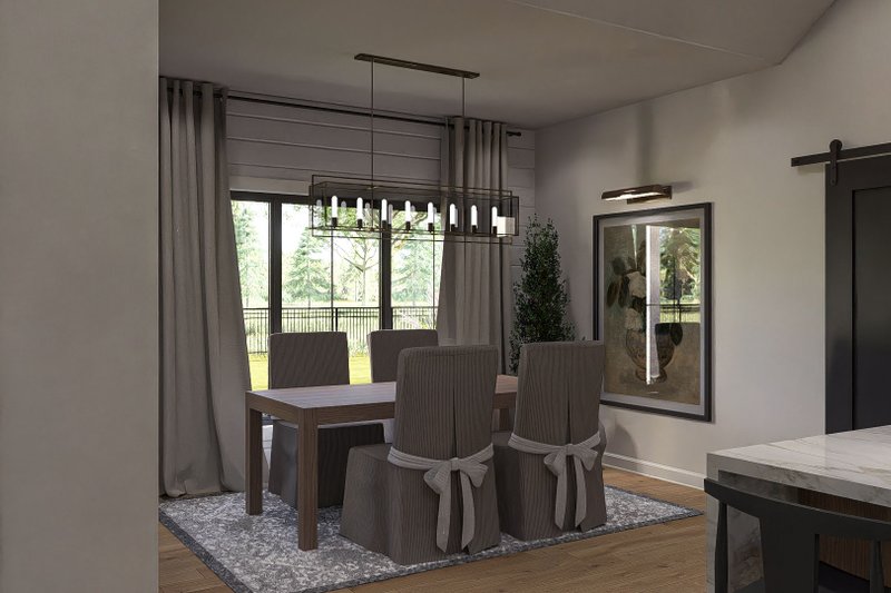 House Blueprint - Interior - Dining Room 2 for Colonial House Plan #455-415 - 3 bed, 2 bath