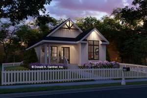 Exterior - Front Elevation 3 for Farmhouse House Plan #929-1188 - 2 bed, 2 bath