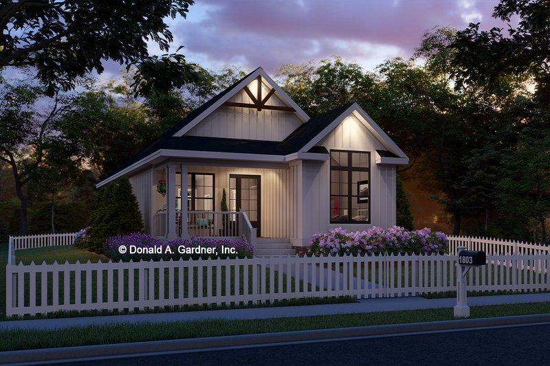 Dream House Plan - Exterior - Front Elevation 3 for Farmhouse House Plan #929-1188 - 2 bed, 2 bath