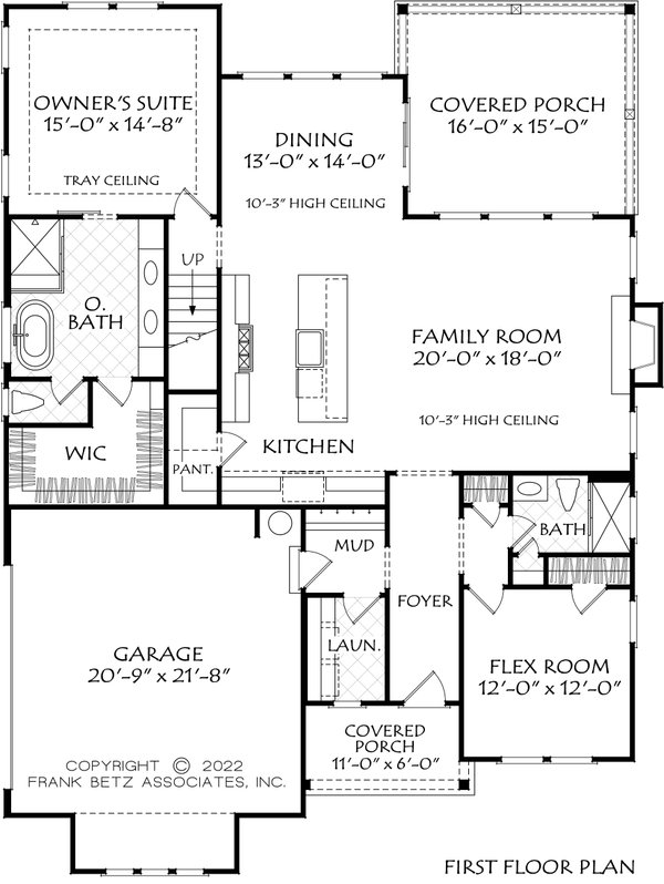 Farmhouse Floor Plan - Main Floor Plan #927-1037