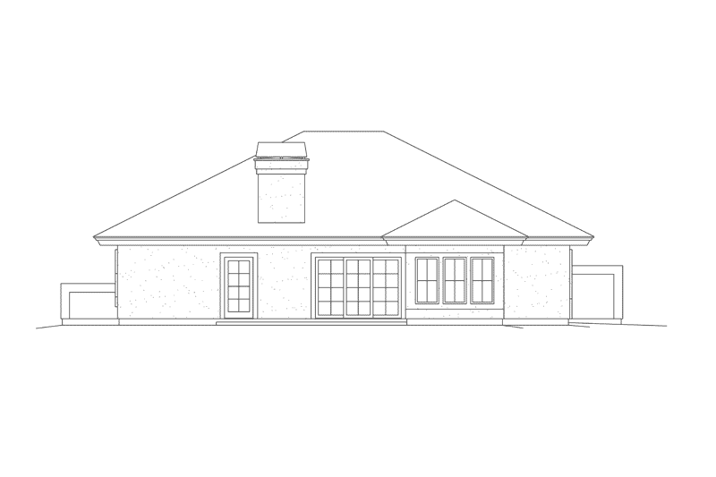 House Blueprint - Exterior - Rear Elevation House Plan #57-598 - 2 bed, 2 bath