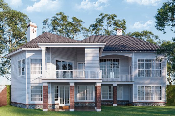 Exterior - Rear Elevation 1 for Craftsman House Plan #54-304 - 3 bed, 2 bath