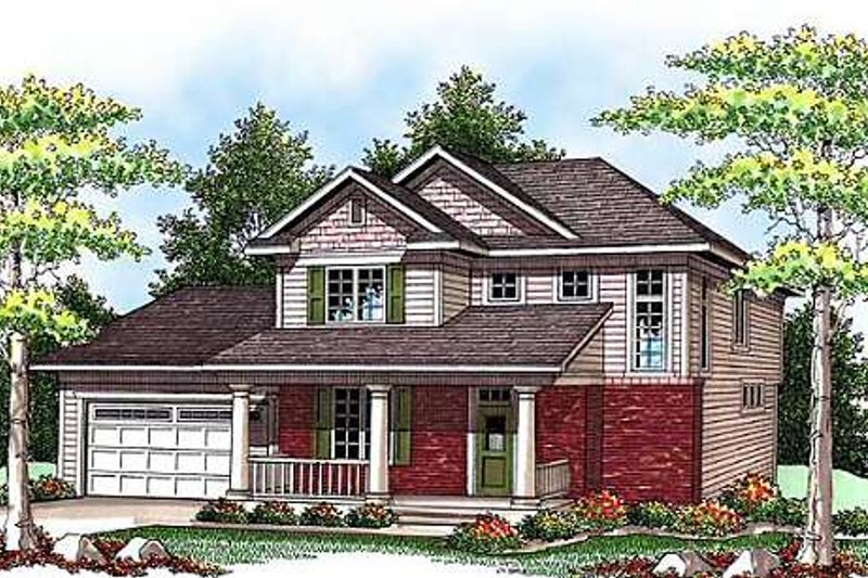 House Plan Design - Traditional Exterior - Front Elevation Plan #70-917