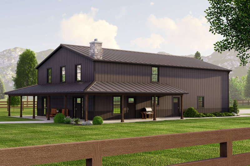 Country Style House Plan - 2 Beds 2.5 Baths 1649 Sq/Ft Plan #1064-245