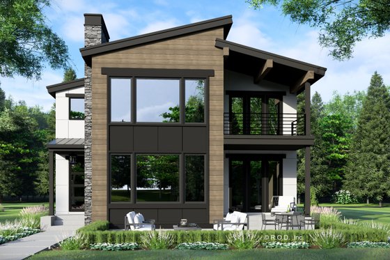 Exterior - Front Elevation 3 for Modern House Plan #51-1281 - 5 bed, 3.5 bath