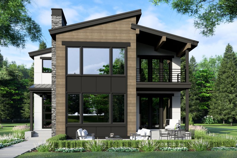 Home Plan - Exterior - Front Elevation 3 for Modern House Plan #51-1281 - 5 bed, 3.5 bath