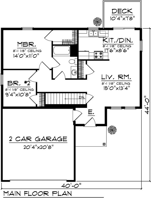 Architectural House Design - Floor Plan - Main Floor Plan #70-1015