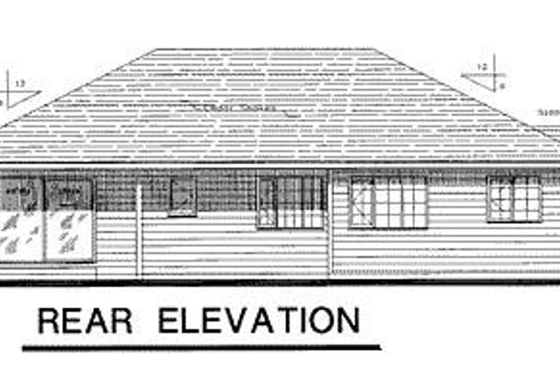 House Plan Design - Exterior - Rear Elevation for Traditional House Plan #18-104 - 3 bed, 2 bath