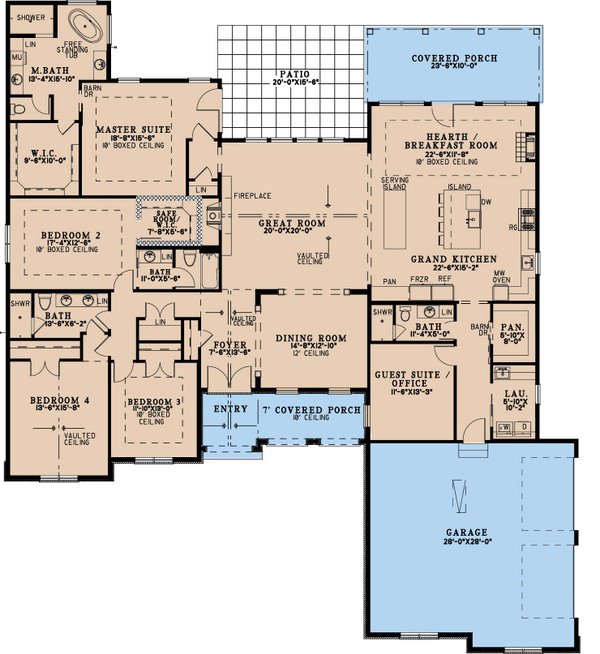 Architectural House Design - European Floor Plan - Main Floor Plan #923-403