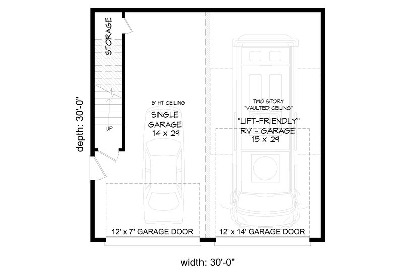 Architectural House Design - Floor Plan - Main Floor for Contemporary House Plan #932-90, 0 bath