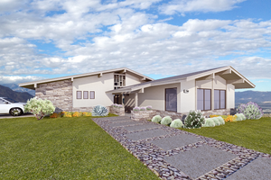 Contemporary Exterior - Front Elevation Plan #489-6