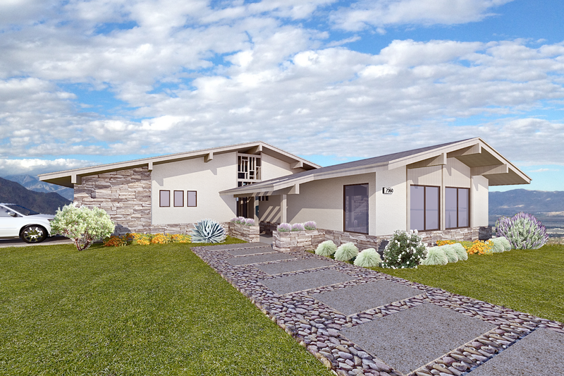 Home Plan - Contemporary Exterior - Front Elevation Plan #489-6