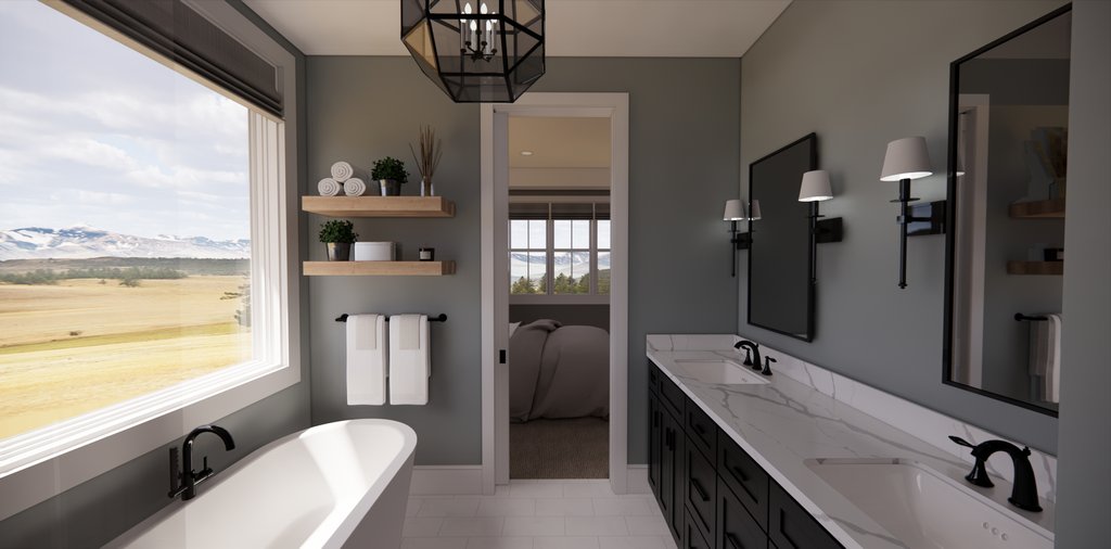 Interior - Master Bathroom for Farmhouse House Plan #51-1569 - 3 bed, 3 bath