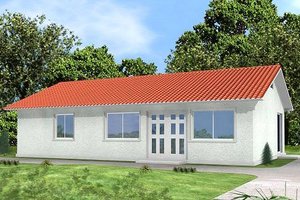 Dream House Plan - Mediterranean Exterior - Front Elevation Plan #1-140