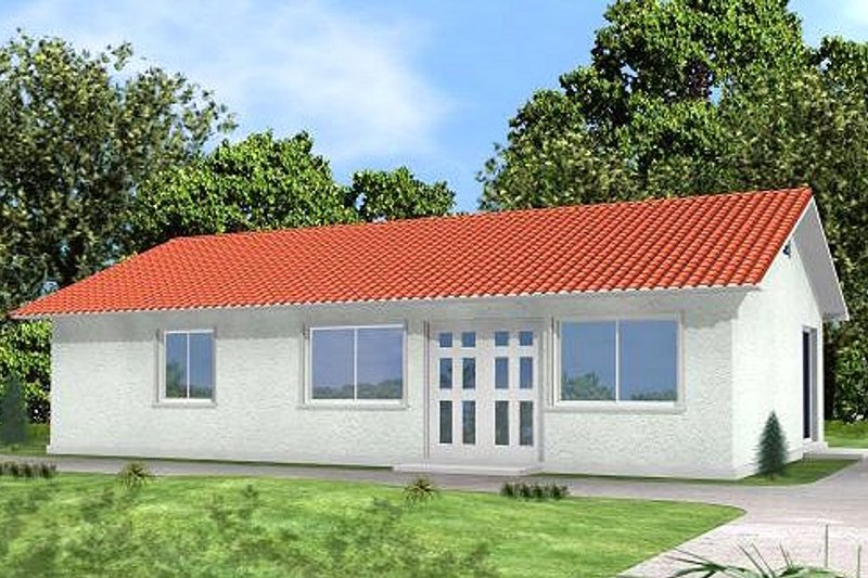 Architectural House Design - Mediterranean Exterior - Front Elevation Plan #1-140
