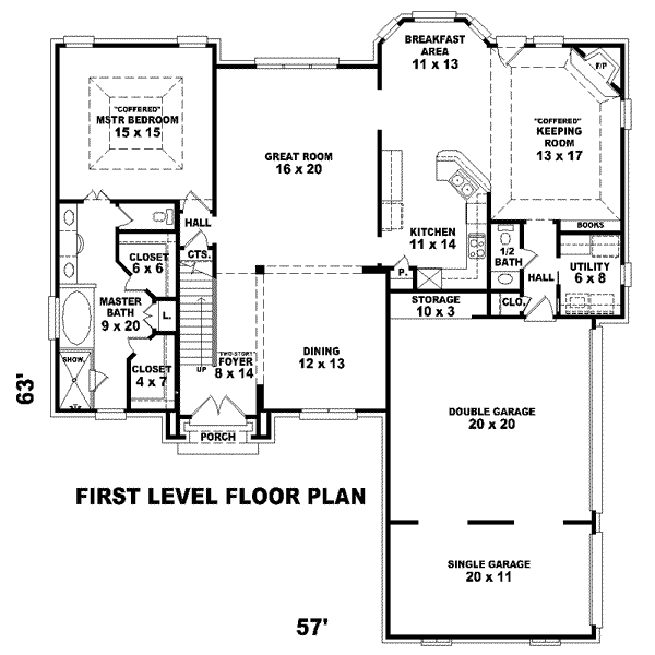 European Floor Plan - Main Floor Plan #81-1497