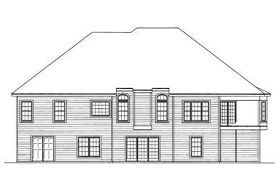 Exterior - Rear Elevation for Traditional House Plan #31-138 - 3 bed, 2 bath