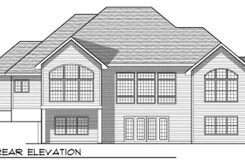 House Design - Exterior - Rear Elevation for Traditional House Plan #70-772 - 4 bed, 4 bath
