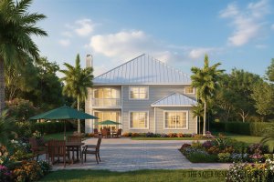 Exterior - Rear Elevation for Prairie House Plan #930-93 - 4 bed, 2.5 bath