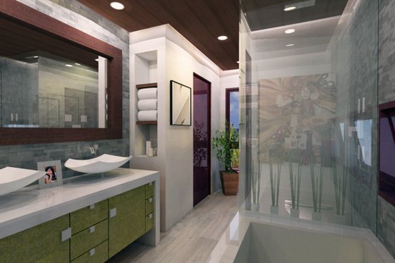 Interior - Master Bathroom 1 for Modern House Plan #484-5 - 2 bed, 2 bath