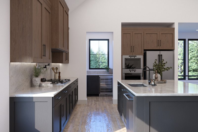 Architectural House Design - Interior - Kitchen 1 for Barndominium House Plan #455-818 - 3 bed, 2.5 bath