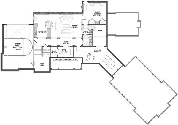 Architectural House Design - Optional Finished Basement