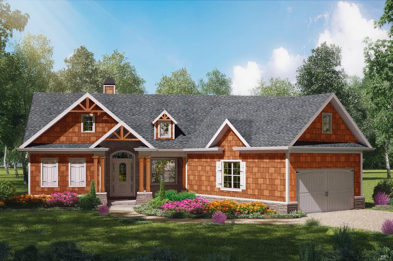 House Design - Craftsman Exterior - Front Elevation Plan #54-401