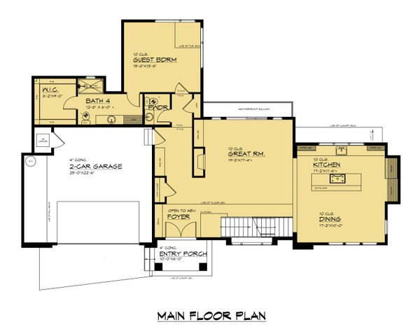 Contemporary Floor Plan - Main Floor Plan #1066-271