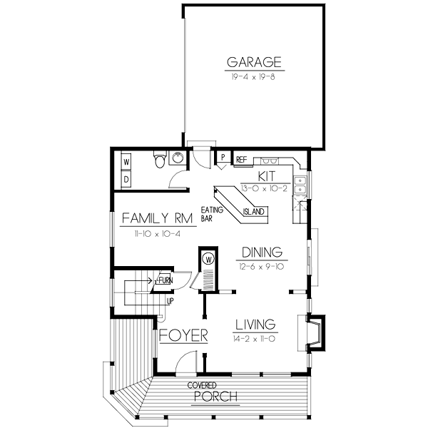 Farmhouse Floor Plan - Main Floor Plan #100-434