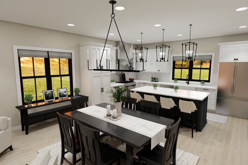 House Design - Interior - Dining Room for Farmhouse House Plan #51-1389 - 3 bed, 2.5 bath